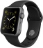 Apple Watch Sport, корпус 38 мм из алюминия цвета «серый космос», чёрный спортивный ремешок